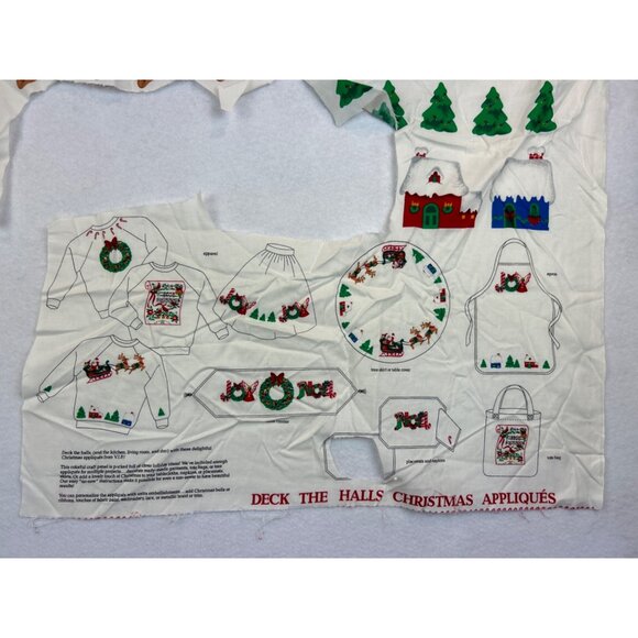 VIP Cranston Prints DECK THE HALLS Christmas Appliques Panel PARTIAL - Picture 4 of 8